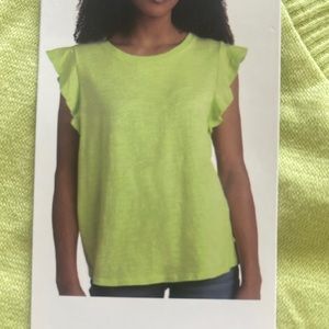 Eco threads T-shirt, lettuce, green color, size large nwt organic cotton 100%